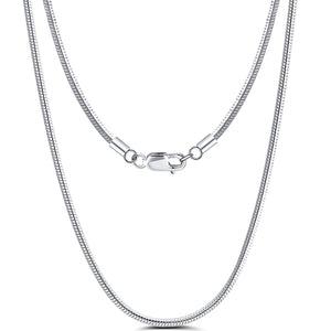 925 Sterling Silver Snake Chain with Lobster Clasp (1mm wide)