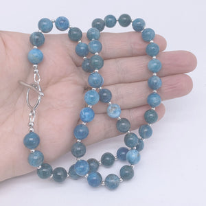 blue apatite necklace by Frenelle jewellery