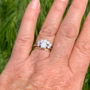 Silver Moissanite 5 Stone Eternity Ring "Anuska"