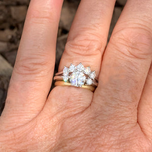 Silver Moissanite 5 Stone Eternity Ring "Anuska"