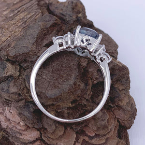 Silver Ring "Countess" (Iolite Mystic Blue)