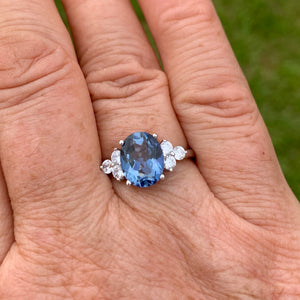 Silver Ring "Countess" (Iolite Mystic Blue)