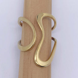 modern gold adjustable ring frenelle jewellery