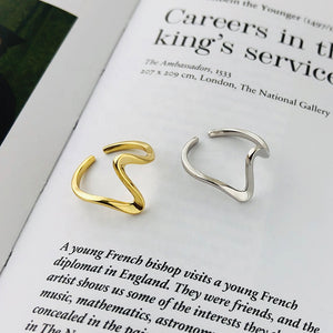 14K Gold Modern Design Adjustable Ring "Nerilla"