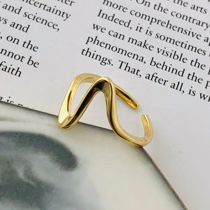 14K Gold Modern Design Adjustable Ring "Nerilla"