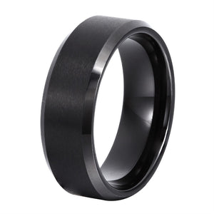 black tungsten carbide ring