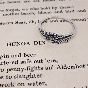 silver bohemian flower ring by frenelle jewellery online auckland nz
