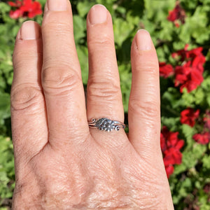 silver bohemian flower ring by frenelle jewellery online auckland nz
