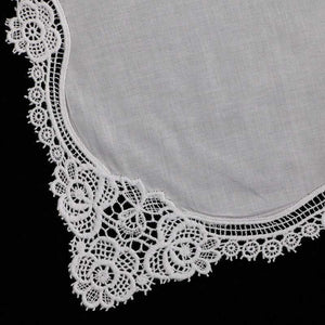 white lace wedding handkerchief gift woman