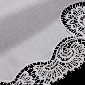 wedding gift bridesmaid handkerchief lace white
