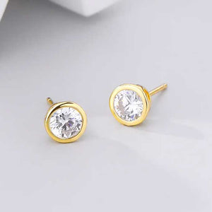 gold stud diamond earrings jewellery nz