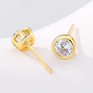 gold stud diamond earrings jewellery nz