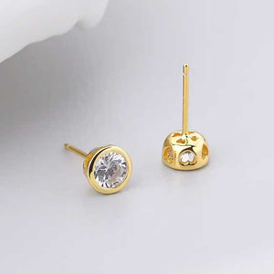 gold stud diamond earrings jewellery nz