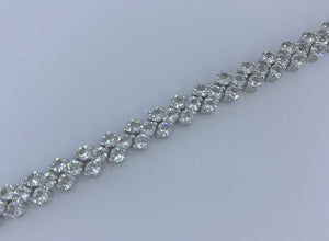 crystal tennis bracelet bridal close