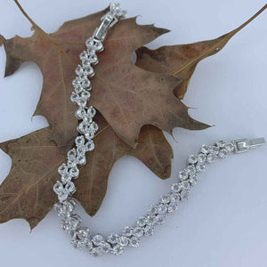 crystal tennis bracelet bridal 18cm