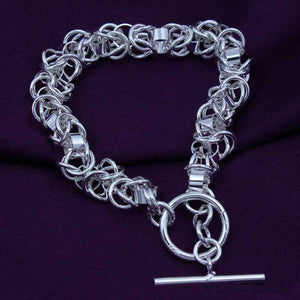 silver byzantine chain bracelet nz