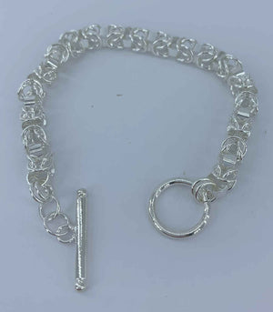 silver byzantine chain bracelet nz