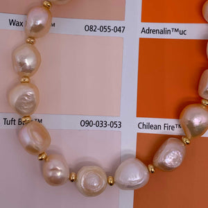 pearl gold bracelet with magnetic clasp