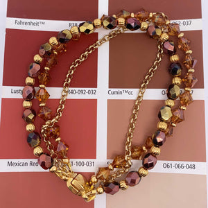 triple strand gold bracelet rolo chain