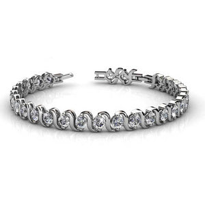 premium crystal tennis bracelet