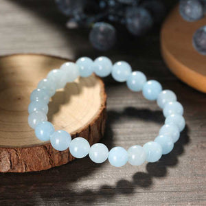 aquamarine gemstone stretch bracelet