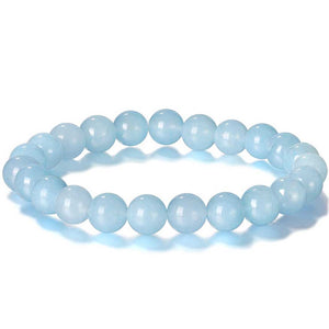 aquamarine gemstone stretch bracelet