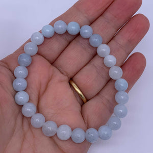 aquamarine gemstone stretch bracelet