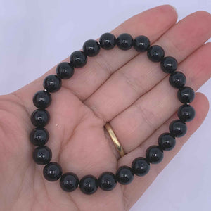 black agate stretch bracelet jewellery nz