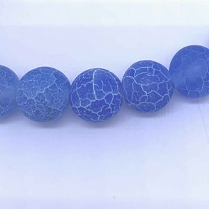 blue weathered agate stretch bracelet