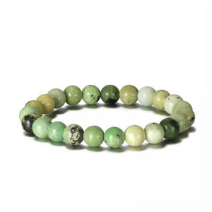 green gemstone stretch bracelet for women
