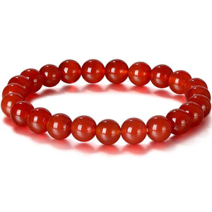 red agate stretch bracelet for women