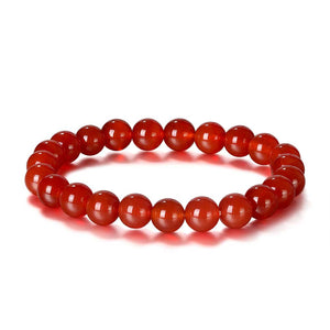 red agate stretch bracelet for women