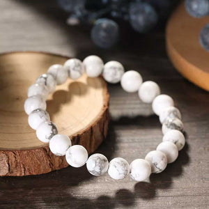 howlite gemstone stretch bracelet for women