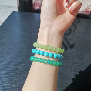 peridot gemstone stretch bracelet for women