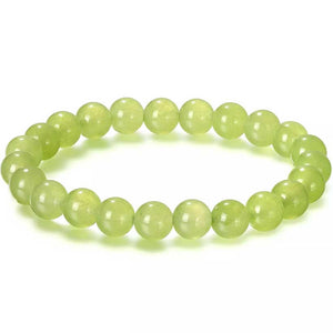 peridot gemstone stretch bracelet for women