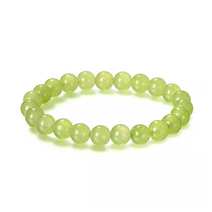 peridot gemstone stretch bracelet for women