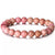 rhodonite gemstone stretch bracelet for women