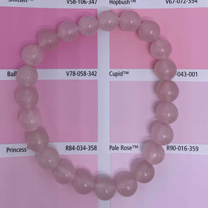 rose quartz stretch bracelet for women