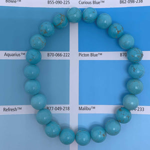 turquoise gemstone stretch bracelet