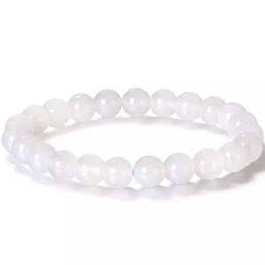 white agate stretch bracelet jewellery