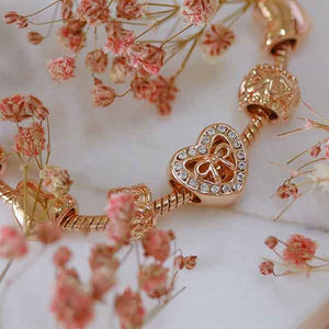 frenelle jewellery charm rose gold bracelet