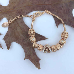 frenelle jewellery charm rose gold bracelet