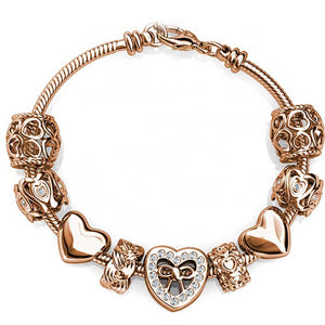 frenelle jewellery charm rose gold bracelet