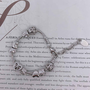 silver crystal charm bracelet jewellery women nz