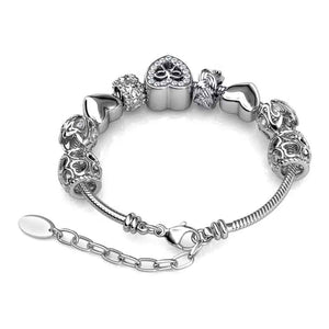 silver crystal charm bracelet jewellery women nz