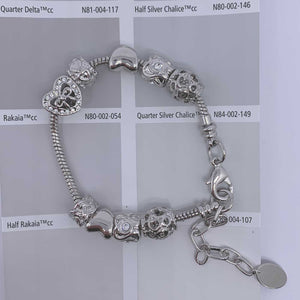 silver crystal charm bracelet jewellery women nz