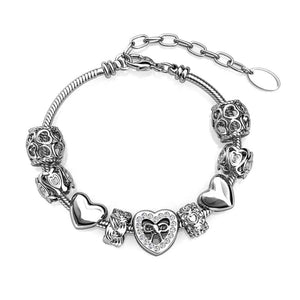 silver crystal charm bracelet jewellery women nz