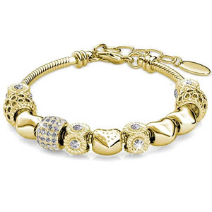 18K gold charm bracelet for women nz