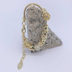 18K gold charm bracelet for women nz