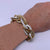 modern chunky marble gold bracelet